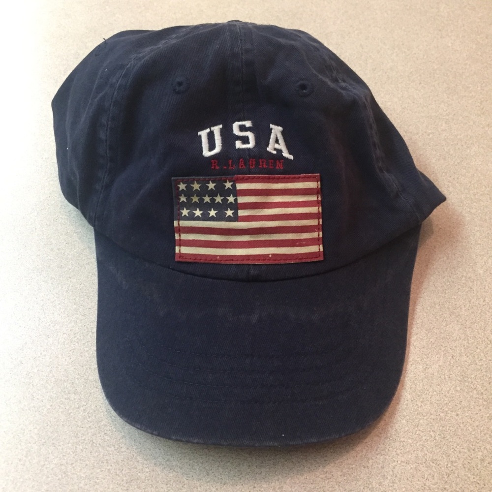 Vintage Polo Ralph Lauren USA flag hat